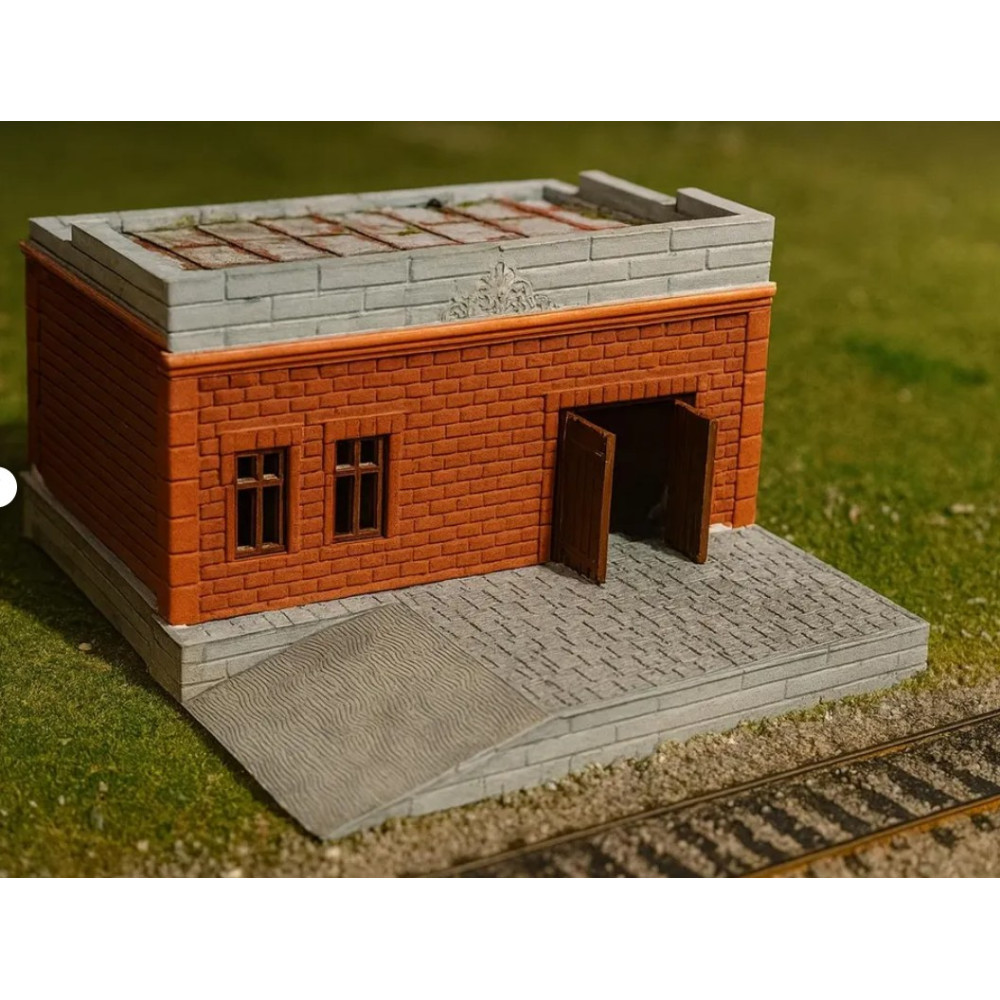 HO Scale Train Station "Tuzla" • Stone Railway Model (Printable STL)